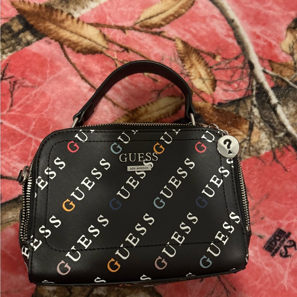 GUESS Black Logo Print Women's Bag